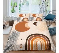 OTBSDNKZZ Abstract desertSet Di Copripiumino microfibra 3 Pezzi stampa di 3D cerniera nascosta Minimalist boho decor copripiumino con federe soffice ultra morbido for coppie Single（135x200cm）