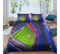 OTBSDNKZZ Stadium viewSet Di Copripiumino microfibra 3 pezzi motivo 3D con cerniera Sports venue architecture copripiumino con federa soffice ultra morbido for ragazze Double（200x200cm）