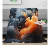 OTBSDNKZZ stampa 3D astratto smoke flow coperta microfibra biancheria da letto anti-pilling e calda plaid compatto per regali di laurea Digital arte 40x50inch(100x130cm)