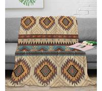 OTBSDNKZZ stampa 3D Aztec pattern coperta da ufficio microfibra biancheria da letto elegante coperta da riposo morbida per regali per lavoratori Southwest tribal design 60x80inch(150x200cm)