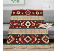OTBSDNKZZ stampa 3D Aztec pattern coperta in pile microfibra biancheria da letto morbida e calda plaid versatile anti-pilling per regali di ogni occasione Southwest tribal design 70×80inch(180x200cm)