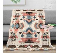 OTBSDNKZZ stampa 3D Boho tribal pattern plaid microfibra biancheria da letto morbido e caldo coperta per aria condizionata anti-pilling per regali per amici Aztec geometric 40x50inch(100x130cm)