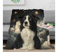 OTBSDNKZZ stampa 3D Border Collie coperta da letto microfibra biancheria da letto soffice coperta da divano lavabile per regalo di inaugurazione casa Cosmic arte 40x50inch(100x130cm)
