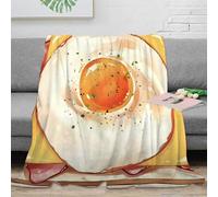OTBSDNKZZ stampa 3D breakfast egg coperta da letto microfibra biancheria da letto soffice coperta da divano lavabile per regalo di inaugurazione casa illustrated food arte 40x50inch(100x130cm)