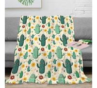 OTBSDNKZZ stampa 3D Cactus pattern coperta per tutte le stagioni biancheria da letto anti-pilling coperta versatile non perde pelo per studenti tutto l'anno cartoon desert design 40x50inch(100x130cm)