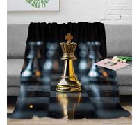 OTBSDNKZZ stampa 3D chess king plaid da divano microfibra biancheria da letto morbido coperta da divano anti-pilling per uffici open space giovanili strategic leadership 40x50inch(100x130cm)