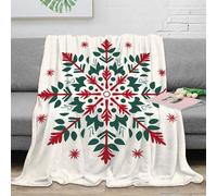 OTBSDNKZZ stampa 3D ChristmasSnowflake coperta microfibra biancheria da letto lavabile e anti-pilling coperta da riposo morbida e calda per relax quotidiano FolkArtPattern 40x50inch(100x130cm)