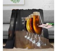 OTBSDNKZZ stampa 3D Craft beer tasting coperta termica microfibra biancheria da letto lavabile plaid termico anti-pilling per giovani in inverno rigido Brewery experience 70×80inch(180x200cm)