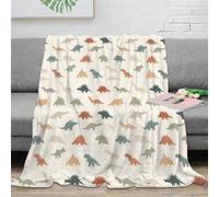 OTBSDNKZZ stampa 3D Dinosaur patterns coperta microfibra biancheria da letto anti-pilling e calda plaid compatto per giovani in trasferte lavorative vintage children's 50x60inch(127x152cm)