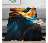 OTBSDNKZZ stampa 3D Fluid Motion coperta da camera da letto microfibra biancheria da letto anti-pilling plaid da camera morbido per regali per la camera astratto Wave Design 60x80inch(150x200cm)