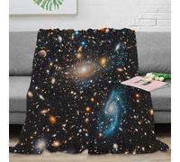 OTBSDNKZZ stampa 3D Galaxy clusters coperta da viaggio microfibra biancheria da letto anti-pilling coperta da viaggio compatta per giovani in vacanza Cosmic space scena 40x50inch(100x130cm)