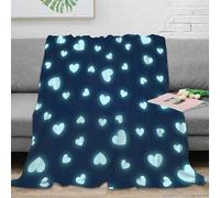 OTBSDNKZZ stampa 3D Glowing hearts coperta termica microfibra biancheria da letto isolante coperta da letto anti-pilling per regali per nonni Night sky design 60x80inch(150x200cm)
