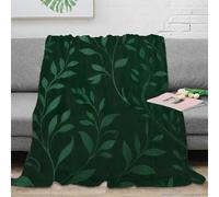 OTBSDNKZZ stampa 3D Leafy branches coperta da letto microfibra biancheria da letto soffice coperta da divano lavabile per regalo di inaugurazione casa Botanical pattern design 80×90inch(200x230cm)
