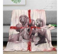 OTBSDNKZZ stampa 3D Lion statues coperta in pile microfibra biancheria da letto morbida e calda plaid in pile non perde pelo per giovani amanti del comfort abstract urban arte 40x50inch(100x130cm)