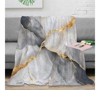 OTBSDNKZZ stampa 3D modern marble design coperta da pisolino biancheria da letto morbida e calda coperta da riposo lavabile in lavatrice per chi ama il comfort elegant gold vein 60x80inch(150x200cm)