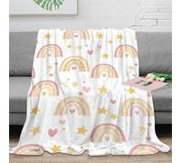 OTBSDNKZZ stampa 3D Rainbow patterns coperta da camera da letto microfibra biancheria da letto anti-pilling plaid da camera morbido per giovani single in casa Pastel doodle 70×80inch(180x200cm)
