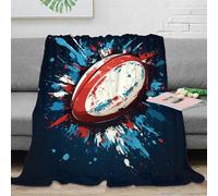 OTBSDNKZZ stampa 3D RugbyBallArt coperta microfibra biancheria da letto lavabile e morbida coperta da viaggio leggera per regali per gite e vacanze DynamicSplatStyle 60x80inch(150x200cm)