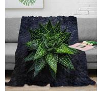 OTBSDNKZZ stampa 3D spotted succulent plaid microfibra biancheria da letto anti-pilling coperta per aria condizionata morbida per monolocali in affitto botanical giardino 50x60inch(127x152cm)