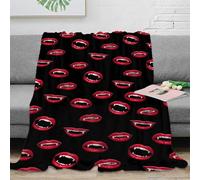 OTBSDNKZZ stampa 3D vampire lips coperta da camera da letto microfibra biancheria da letto lavabile coperta da letto anti-pilling per residenze universitarie gotico halloween 40x50inch(100x130cm)