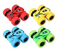 Otbushit 4 Pezzi di Auto Giocattoli, Auto da Tirare Indietro su Entrambi i Lati Veicoli alimentati a Frizione Antiurto ribaltabili per Ragazzi Ragazze Bambini