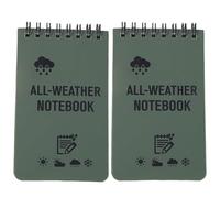 Otbushit Blocco note tascabile 3 pezzi da 3x5 pollici, piccolo quaderno a spirale per tutte le stagioni con pagine a griglia, verde