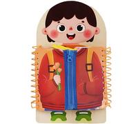 Otbushit Impara a Vestire i Giocattoli con i Bottoni per più Piccoli 1-3 Anni, Pratica di Allacciare Le Scarpe Montessori a più Strati, Giocattoli Musicali Pieghevoli per Ragazze in età prescolare