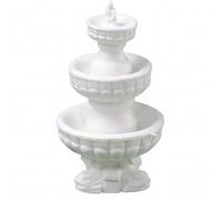 Otbushit Mini Fontana d'Acqua, squisite Miniature di Case delle Bambole in ABS Bianco per Giardino, Piazza e Scene, Oggetti in Miniatura