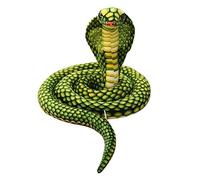 Otbushit Peluche Serpente da 1, 7 m, Peluche Cobra Simulazione farcita realistica Bambola Serpente Morbido Verde Liscio per Feste di Scherzo per Bambini