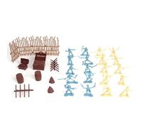 Otbushit Personaggi d'azione dell'Esercito, Set da Gioco Pirata da 34 Pezzi dell'Esercito con Set di Costruzione del Castello della Nave Pirata, forziere del Tesoro e Accessori per Giochi fantasiosi