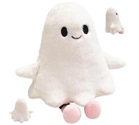 Otbushit Simpatico fantasma morbido in peluche di Halloween con sorriso con mano e gamba, cuscino da 12 pollici per bambini adulti