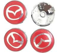 OTCPP 4 Pezzi Auto Coprimozzo per Mazda Atenza MX3 CX3 CX5 2 3 6 RX8 RX7 60mm, Auto Coprimozzi Tappi Cerchioni Coprimozzo Ruota con Logo, Coprimozzo Centrale Accessori