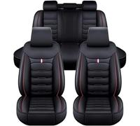 OTCPP Coprisedili Auto per Skoda Scala 2018-2024,su Misura Coprisedile Auto in Pelle PU Set Copri-Sedile Fodere per Anteriori e Posteriori Impermeabile e Traspirante,B Black+Red