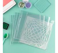 OTCRAFT 100 buste in plastica trasparente da 15,2 x 15,2 cm, 2 fori, 2 tasche per pagina, possono contenere più stencil, realizzate esclusivamente per stencil, fustellature, foto, francobolli di