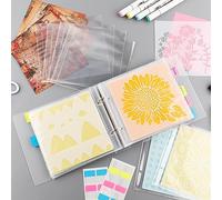 OTCRAFT 130 Page 6x6 Cookie Storage Binder with Die Cut and Stamp Folder - Stencil and Scrapbooking Organizer Collection Case