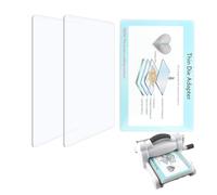 OTCRAFT 3 pz/set di cuscinetti di taglio standard e adattatore sottile per fustellatrice per fustellatrice; pastiglie da taglio in policarbonato trasparente piastre da taglio per scrapbooking fai da