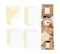 OTCRAFT 80 fogli/set di strisce adesive per mascheratura, per timbri, per lavori artigianali, riposizionabili, a bassa aderenza, 15,2 x 21 cm (4 larghezze: 14,8 cm, 1/8", 1/4" e 1/2")
