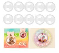 OTCRAFT Confezione da 20 Cupole Rotonde per Shaker, Biglietti e Lavoretti, Plastica Trasparente, Adesive Staccabili, 3D, Lucido, Unisex, Soggiorno, Camera da Letto