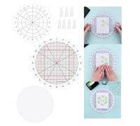 OTCRAFT Piattaforma di timbratura rotante da 24 cm, strumento per timbrare disegni circolari, strumento di posizionamento con linee per scrapbooking, artigianato, creazione di biglietti, forniture