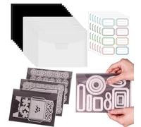 OTCRAFT Set di 20 sacchetti per stampi e timbri da 17,8 x 23,9 cm e fogli magnetici in gomma da 23,6 x 17,3 cm, set per la conservazione di fustelle e biglietti, fai da te e scrapbooking (0,5 mm di