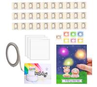 OTCRAFT Set di 30 Pezzi di Adesivi per Circuiti LED a 7 Colori e Nastro di Tessuto Conduttivo; Kit per Creazioni Luminose per Realizzare Biglietti Speciali, Decorazioni Scrapbook, Progetti Illuminati