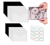 OTCRAFT Set di 40 sacchetti di 2 dimensioni per stampi e timbri e fogli magnetici in gomma di 2 misure, per la conservazione di fustelle, biglietti e album fai da te (0,5 mm di spessore