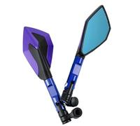 OTDQS Specchietto Retrovisore Laterale Moto Anti-abbagliamento per Honda CB1000R CB1300 CB600F per Hornat CBF600 CB400 Vetro Blu Ala(Blue)