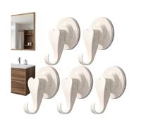OTENC Ventose, Ganci con ventose Gancio senza traccia Forte ventosa da bagno sottovuoto rimovibile per Metallo, Piastrelle(WHITE)