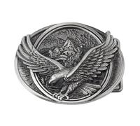 OTENG Cinturino da Cowboy Western Fibbia for Cintura Aquila Calva Accessori for Cintura Fatti in casa Cintura Fai da Te Stile Western Cowboy Rock(Silver)