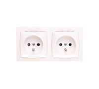 OTEO Presa doppia con/e 16A con mascherine bianco 086076