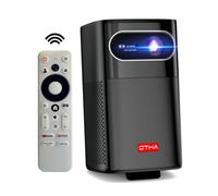 OTHA Proiettore Portatile 1080P FHD, Mini Proiettore DLP 3D, 300ANSI Lumens Proiettore Android 9.0 & Google TV, Messa a Fuoco Automatica, Proiettore Compatibile con Bluetooth WiFi, Supporto 4K