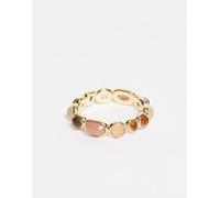 & Other Stories - Anello arancione scuro con gemme multicolore L