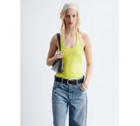 & Other Stories - Body allacciato al collo in jersey giallo a coste XS