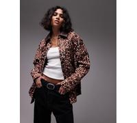 & Other Stories - Camicia giacca oversize con stampa leopardata-Marrone L