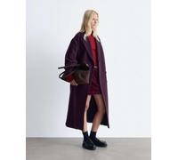 & Other Stories - Cappotto di lana bordeaux con cintura-Rosso S